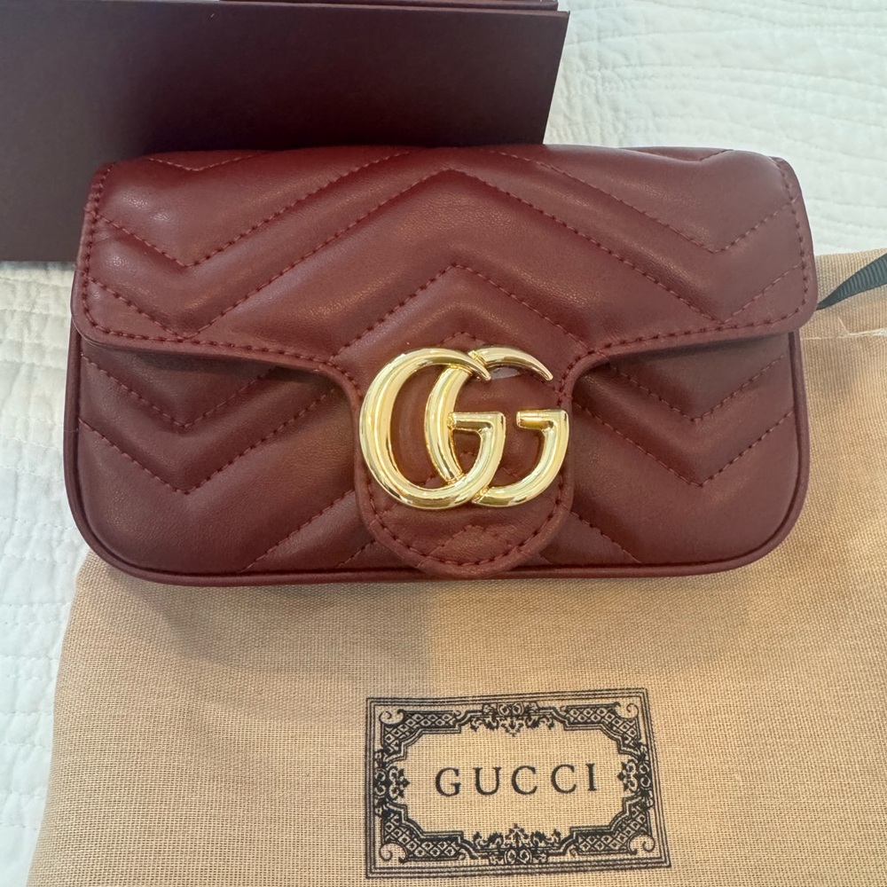 Gucci Red Mini Bag with Gold Logo